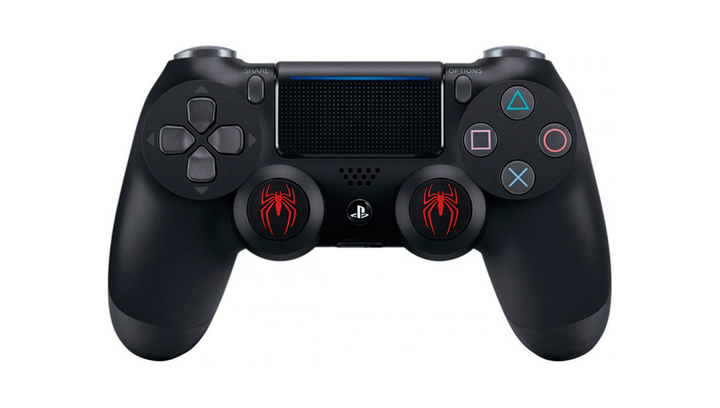 Накладки на Стики 2шт RMC Spider-Man PlayStation 5 4 3 2 1 Xbox Series One 360 Switch 2 Black Red - изображение 4