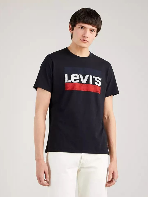 Koszulka męska bawełniana Levi's Sportswear Logo 39636-0050 L Czarna (5400970146718) - obraz 1