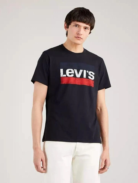 Koszulka męska bawełniana Levi's Sportswear Logo 39636-0050 M Czarna (5400970143557) - obraz 1