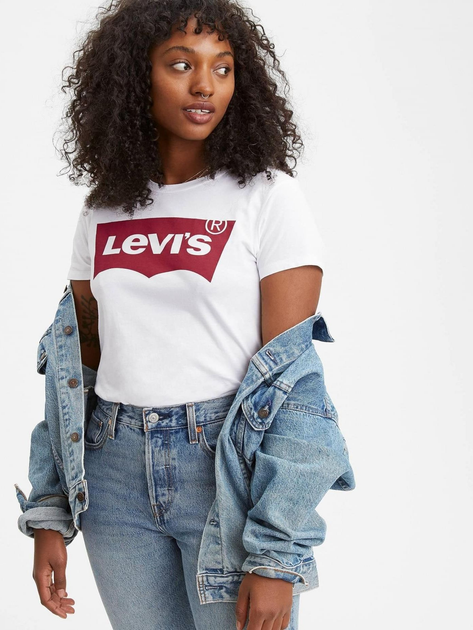 Koszulka damska bawełniana Levi's The Perfect Tee 17369-0053 XS Biała (5415212308823) - obraz 3