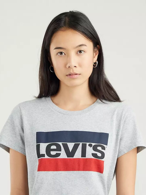 Koszulka damska bawełniana Levi's The Perfect Tee 17369-1687 XL Szara (5400970737978) - obraz 3