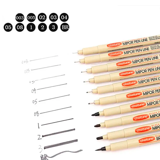 Набор линеров Chotune для рисования и графики 11 шт Micro-Pen