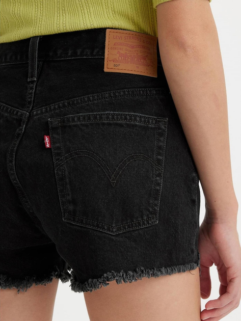 Spodenki damskie jeansowe Levi's 501 Original Short 56327-0318 25 Czarne (5401105537685) - obraz 6