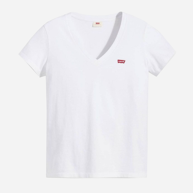 Koszulka damska bawełniana Levi's Perfect Vneck 85341-0002 S Biała (5400816653806) - obraz 5