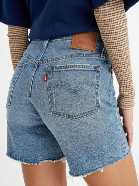 Spodenki damskie jeansowe Levi's 501 Mid Thigh Short 85833-0034 30 Granatowe (5401105690083) - obraz 6