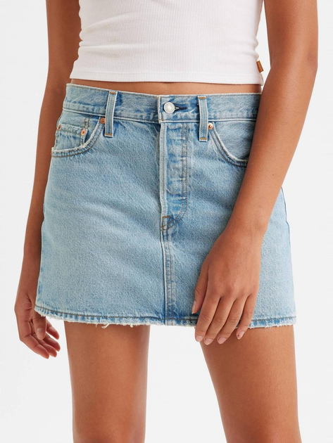 Spódnica trapezowa damska jeansowa Levi's Icon Skirt A4694-0003 30 Niebieska (5401105468378) - obraz 6