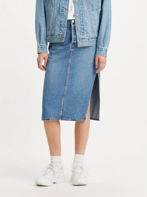 Spódnica ołówkowa damska jeansowa Levi's Side Slit Skirt A4711-0000 26 Niebieska (5401105466039) - obraz 1