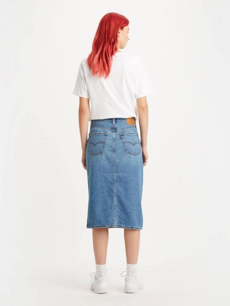 Spódnica jeansowa damska midi Levi's Side Slit Skirt A4711-0000 26 Niebieska (5401105466039) - obraz 2