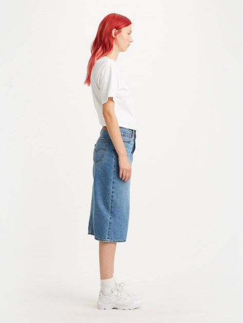 Spódnica ołówkowa damska jeansowa Levi's Side Slit Skirt A4711-0000 27 Niebieska (5401105451417) - obraz 4