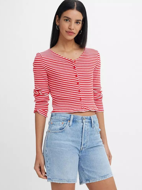 Spodenki damskie jeansowe Levi's 501 Mid Thigh Short 85833-0055 24 Niebieskie (5401128865345) - obraz 6