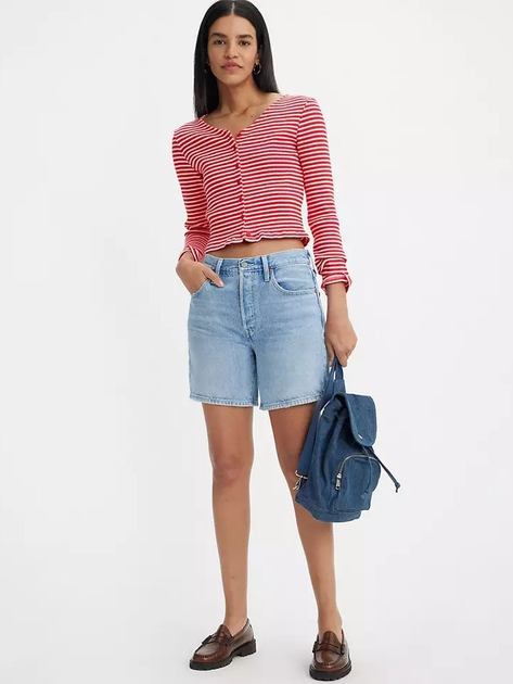 Шорти джинсові жіночі Levi's 501 Mid Thigh Short 85833-0055 29 Світло-сині (5401128865383) - зображення 3