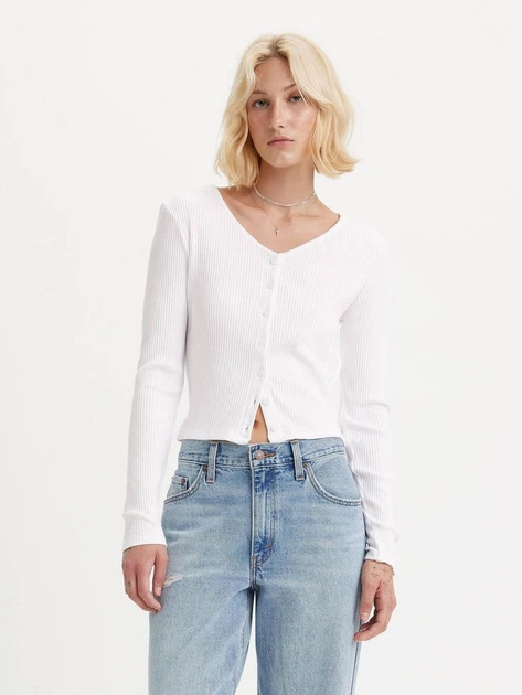 Кардиган жіночий Levi's Monica Ls A7194-0001 L White + (5401128681952) - зображення 3