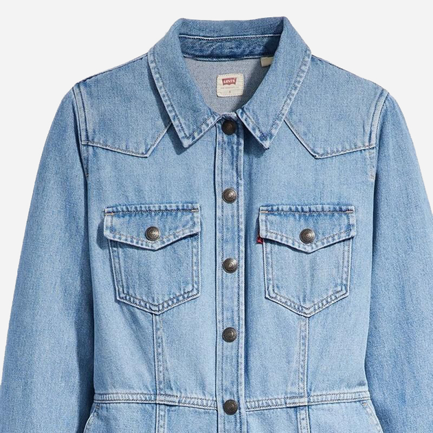 Sukienka koszulowa damska jeansowa Levi's Flynn Western Core Dress A7592-0001 M Niebieska (5401128681266) - obraz 7