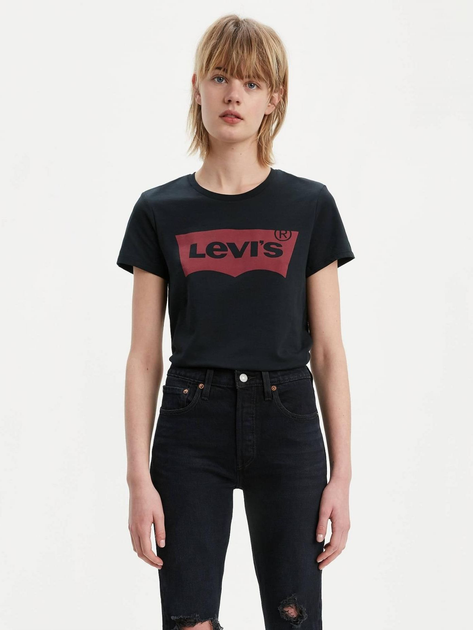 Футболка бавовняна жіноча Levi's The Perfect Tee 17369-0201 XL Чорна (5400537407542) - зображення 1