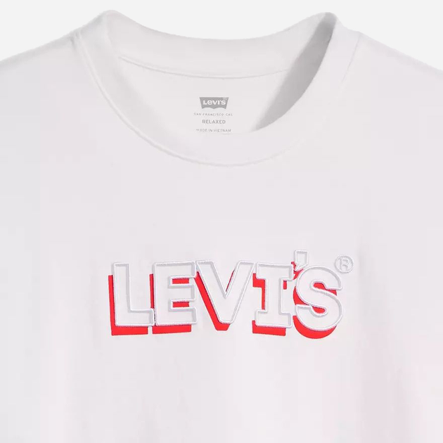 Koszulka męska bawełniana Levi's Ss Relaxed Fit Tee 16143-1245 S Biała (5401128853212) - obraz 6
