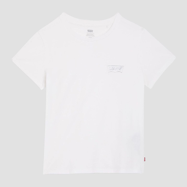 Футболка бавовняна жіноча Levi's The Perfect Tee 17369-2434 XS Shimmer Bw Outline Brig (5401128683505) - зображення 3