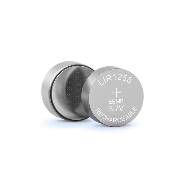 Акумулятор дисковий Li-Ion EEMB LIR1255 (1254), 3.7V, 65mAh для TWS/Bluetooth навушників - Фото 2 Акумулятор дисковий Li-Ion EEMB LIR1255 (1254), 3.7V, 65mAh для TWS/Bluetooth навушників - зображення 2