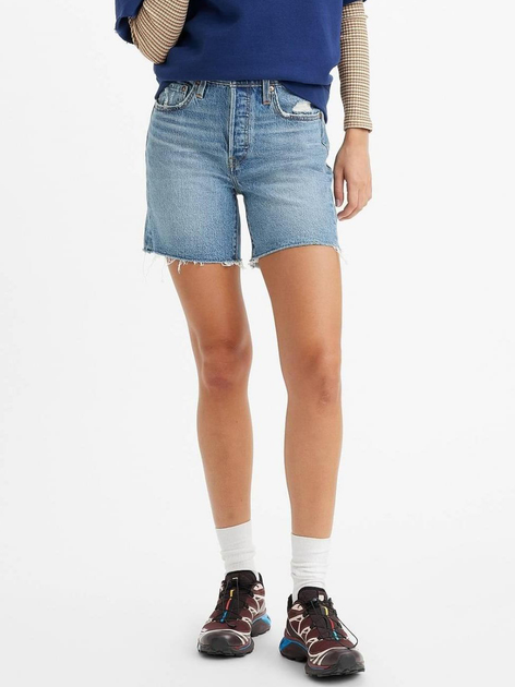 Шорты джинсовые женские Levis 501 Mid Thigh Short 85833 0034 30 Синие