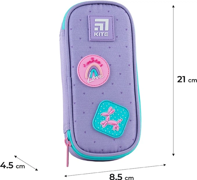 Пенал Kite Cheers 21x8.5x4.5 см Фіолетовий (K24-662-15) - зображення 3