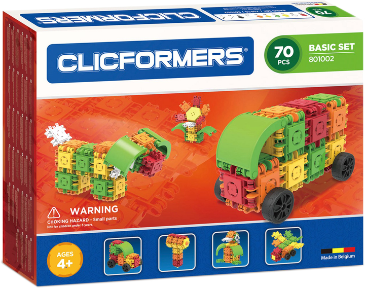 Klocki konstrukcyjne Clicformers Basic 70 elementów (8809465532697) - obraz 1