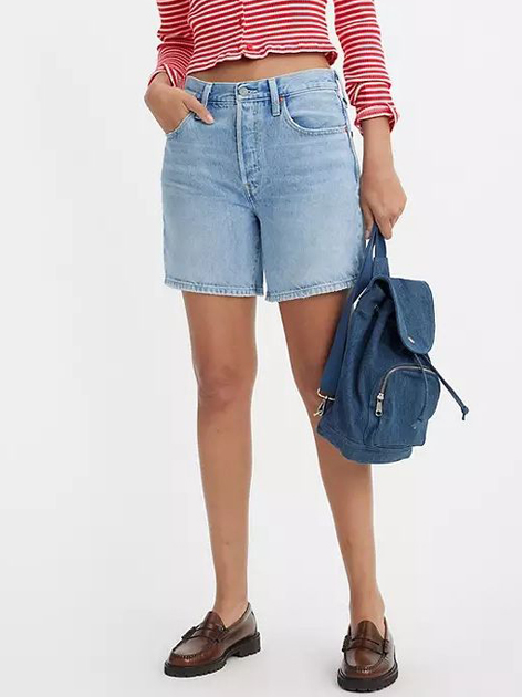 Шорты джинсовые женские Levis 501 Mid Thigh Short 85833 0055 26 Светло