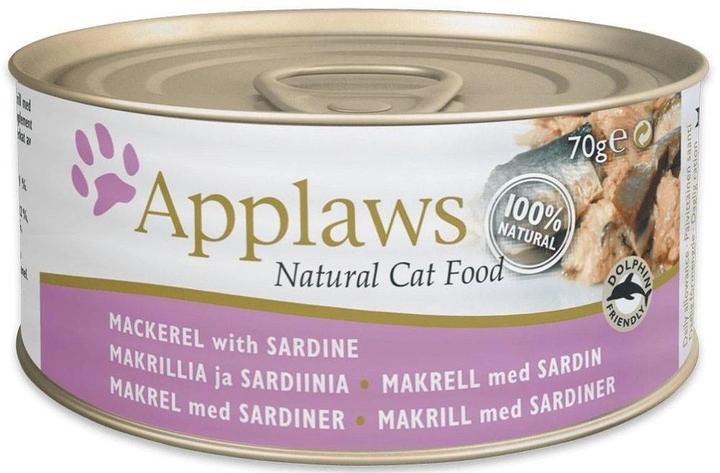 Karma mokra dla kotów Applaws Wet Cat Food Makrel and Sardin 70 g (5060333433451) - obraz 1