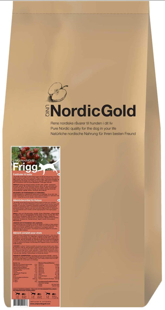 Karma sucha dla kotów UniQ Nordic Gold Frigg Cat food 10 kg (5707179500106) - obraz 1