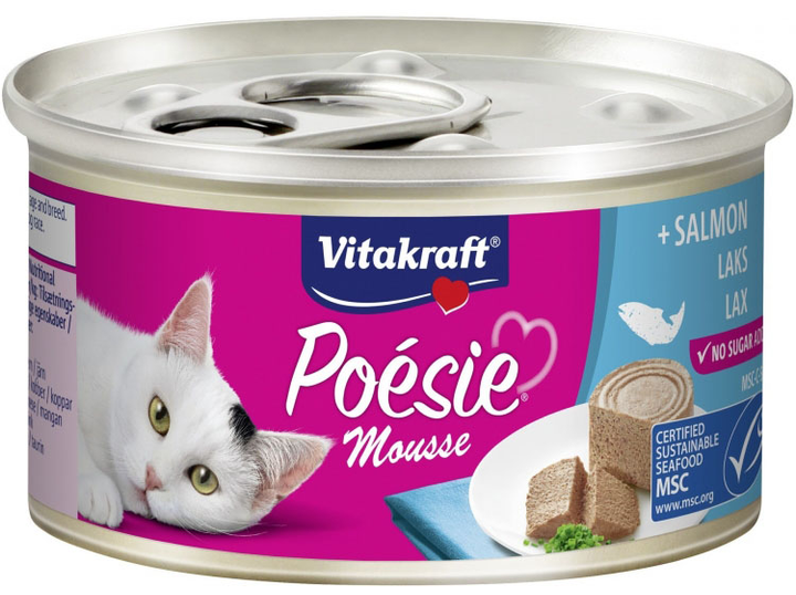 Karma mokra dla kotów Vitakraft Poesie Mousse Salmon 85 g (4008239315441) - obraz 1