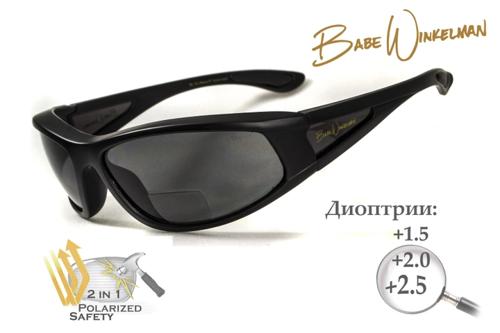Бифокальные поляризационные защитные очки BluWater Winkelman EDITION 2 Gray +2,0 (4ВИН2БИФ-Д2.5) - изображение 2