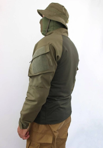 Рубашка мужская военная тактическая с липучками ВСУ (ЗСУ) Ubaks Убакс 20221853 8084 L 50 размер хаки - изображение 2