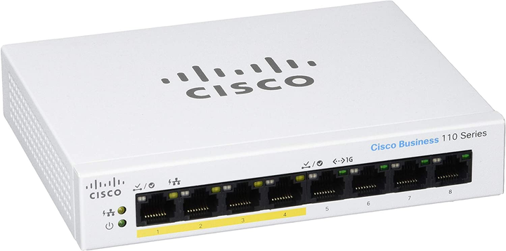 Комутатор Cisco CBS110-8PP-D-UK - зображення 1