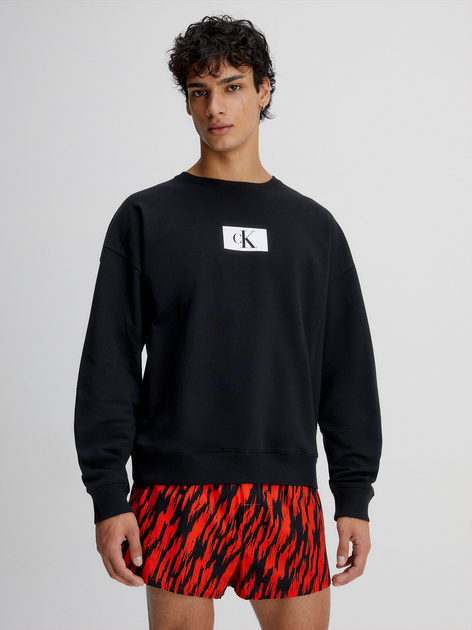 Bluza bez kaptura męska Calvin Klein Underwear 000NM2415E-UB1 L Czarna (8720107560925) - obraz 1