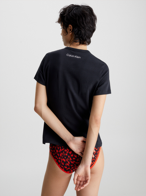 Футболка бавовняна жіноча Calvin Klein Underwear 000QS6945E-UB1 L Чорна (8720107309708) - зображення 2