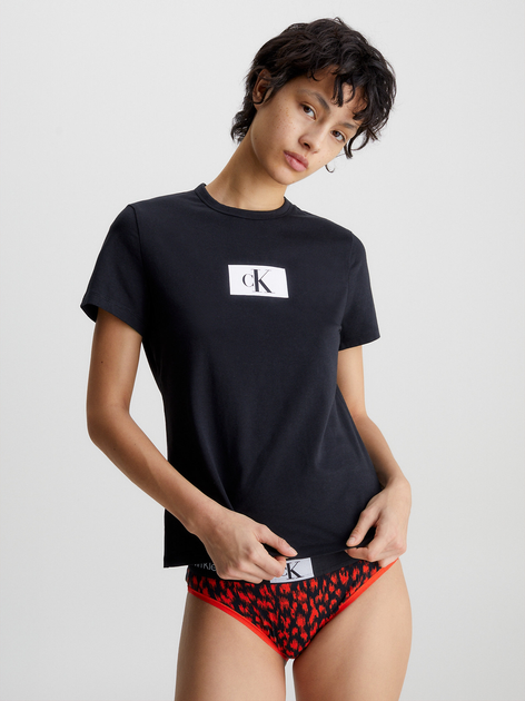 Koszulka damska bawełniana Calvin Klein Underwear 000QS6945E-UB1 XL Czarna (8720107309715) - obraz 1