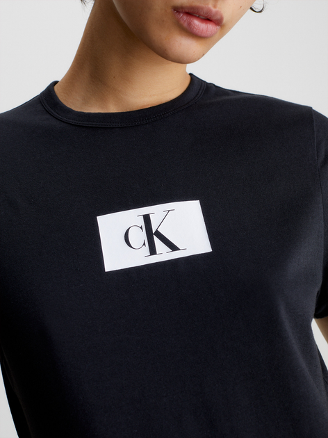 Футболка бавовняна жіноча Calvin Klein Underwear 000QS6945E-UB1 XL Чорна (8720107309715) - зображення 4