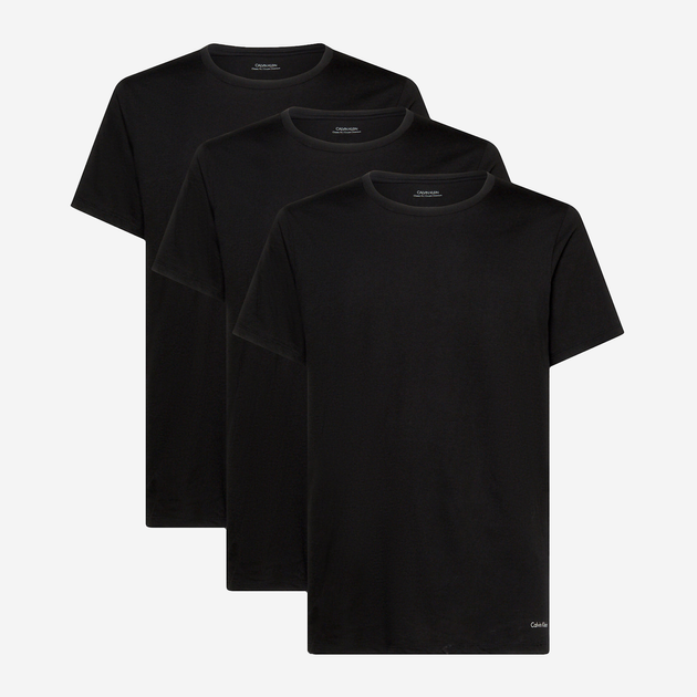 Набір футболок бавовняних чоловічих Calvin Klein Underwear 000NB4011E-001 L 3 шт Чорний (8719853076743) - зображення 1