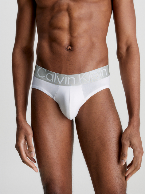 Набір трусів сліпів чоловічих бавовняних Calvin Klein Underwear 000NB3129A-MPI XL 3 шт Чорний/Білий/Сірий (8719855393978) - зображення 2