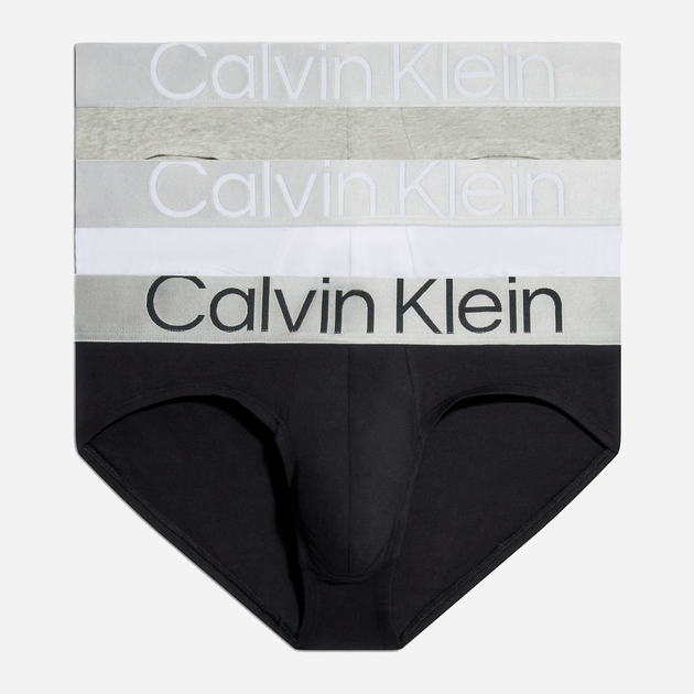 Набір трусів сліпів чоловічих бавовняних Calvin Klein Underwear 000NB3129A-MPI M 3 шт Чорний/Білий/Сірий (8719855393954) - зображення 1