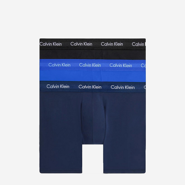Zestaw majtek bokserek męskich bawełnianych Calvin Klein Underwear 000NB1770A-4KU M 3 szt. Czarny/Granatowy/Niebieski (8719115052713) - obraz 1