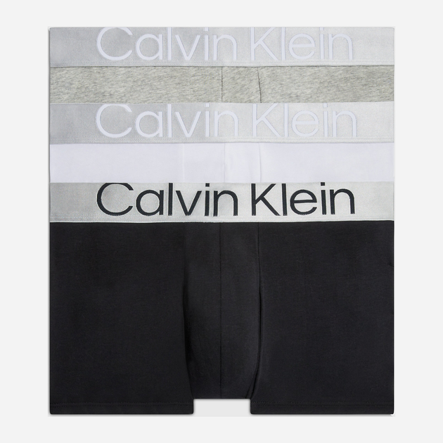 Zestaw majtek bokserek męskich bawełnianych Calvin Klein Underwear 000NB3130A-MPI M 3 szt. Szary/Czarny/Biały (8719855389919) - obraz 1