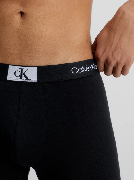 Zestaw majtek męskich typu bokserki bawełnianych Calvin Klein Underwear 000NB3528A-6H3 L 3 szt Szary/Czarny/Biały (8720107557802) - obraz 4