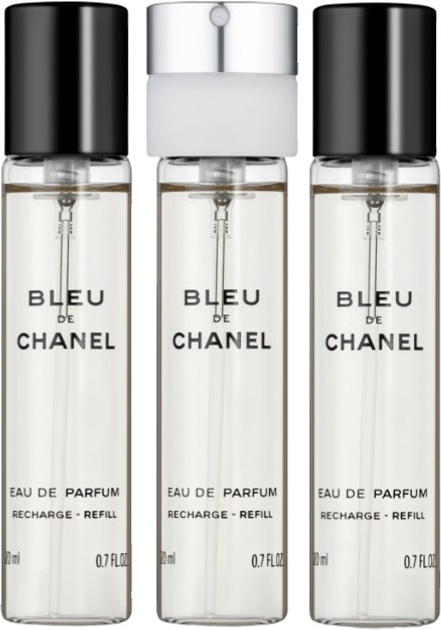 Набір змінних блоків для чоловіків Chanel Twist and Spray Парфумована вода Chanel Bleu de Chanel 3 x 20 мл (3145891073102) - зображення 1