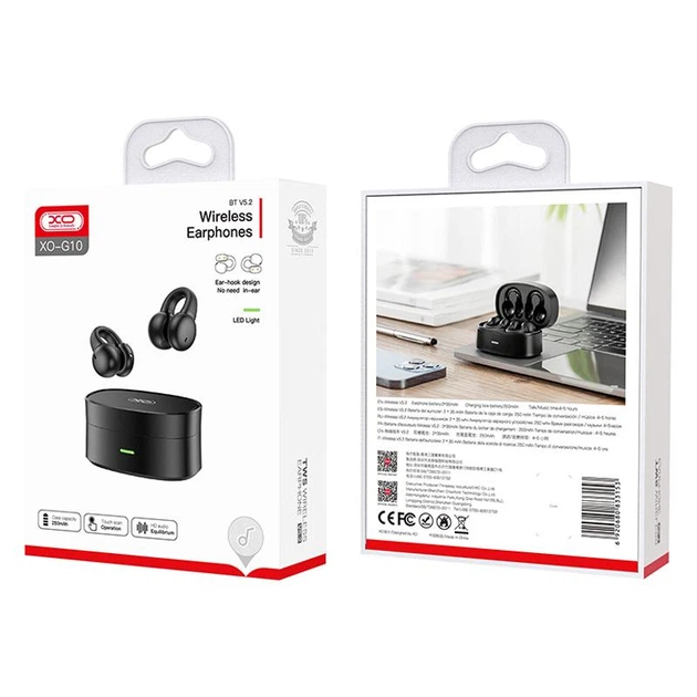 Беспроводные наушники Bluetooth гарнитура с микрофоном XO G10 |BT5.2, 5H, 30/250mAh, Type-C| Black - изображение 9