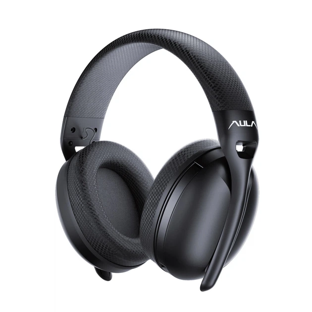 Навушники Aula S6 бездротовий headset 3 in 1, чорний (6948391235554), bloetooth, 2.4 ГГц, USB Type-C, висувний мікрофон, - Фото 1 Навушники Aula S6 бездротовий headset 3 in 1, чорний (6948391235554), bloetooth, 2.4 ГГц, USB Type-C, висувний мікрофон, - зображення 1