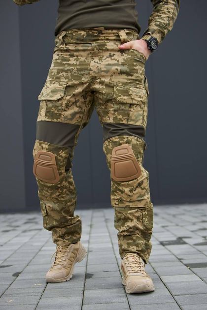 Тактические мужские брюки с наколенниками пиксель размер 3XL - изображение 1