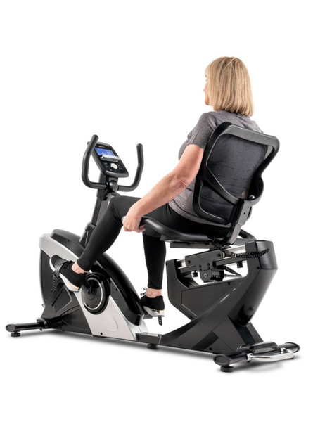 Горизонтальный велотренажер Hop-Sport HS-070L Helix серебристый iConsole+ - изображение 5