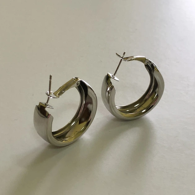 Серьги-кольца Honey Fashion Accessories серебристый (12-95) - изображение 4