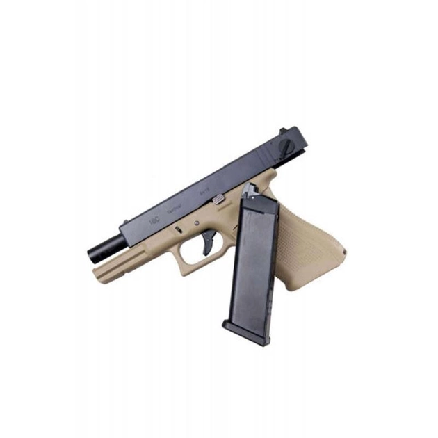 Пистолет Glock 18c - Gen3 GBB - Half Tan [WE] (для страйкбола) - изображение 2