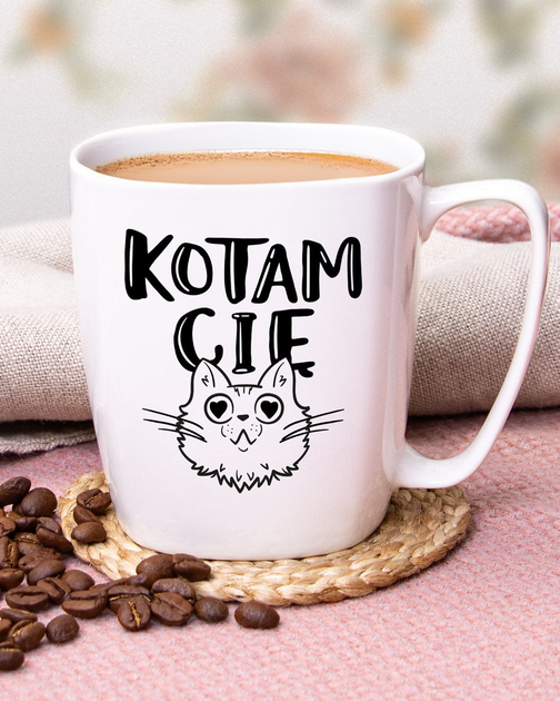 Kubek porcelanowy Nadwyraz Kotam Cię 380 ml (5905159719986) - obraz 2