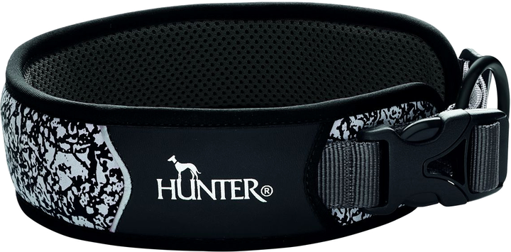 Obroża dla psów Hunter Collar Divo Reflect L 45 - 55 cm Black/Grey (4016739689665) - obraz 1